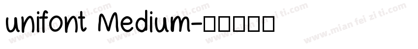 unifont Medium字体转换